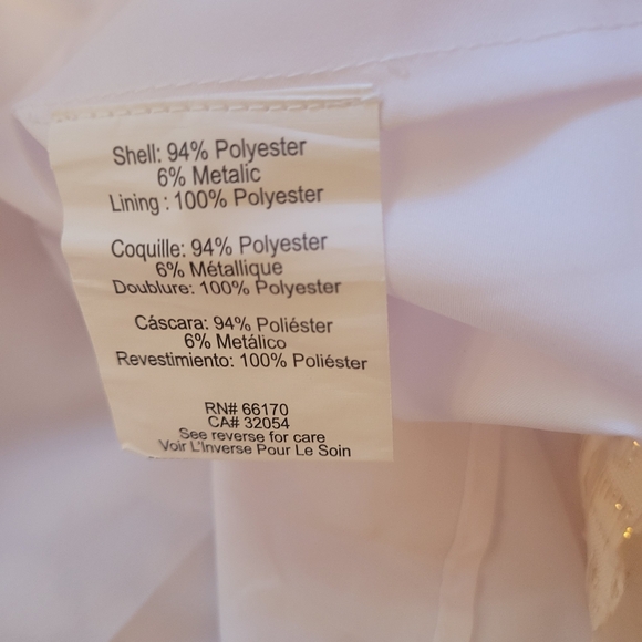 Anthropologie Burnout Shimmer Maxi Skirt, White & Gold, Side Zipper, NWT, Small - Picture 15 of 16